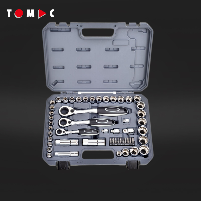 Auto Repair Tools - TOMAC 52-teiliges Chrom-Vanadium Steckschlüssel-Set, Durchsteck-Steckschlüsselsatz für