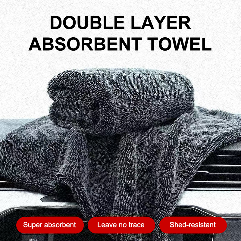 Microfiber Car Drying Towel Super Absorbent - [CA2] Mikrofaser-Trockentuch mit gedrehtem Faden, 2-seitig,