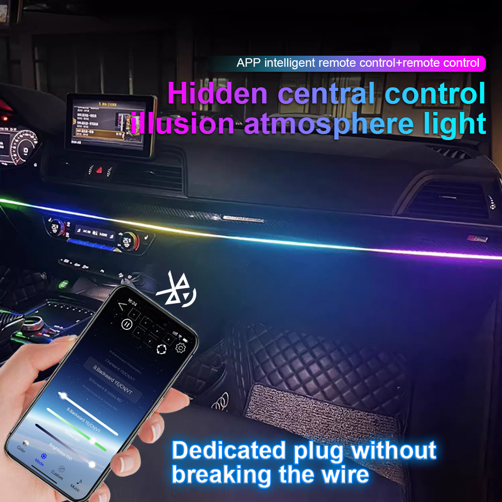 Led Ambient Interior Car Lights App Control - 64 farben USB Auto LED Umgebungs