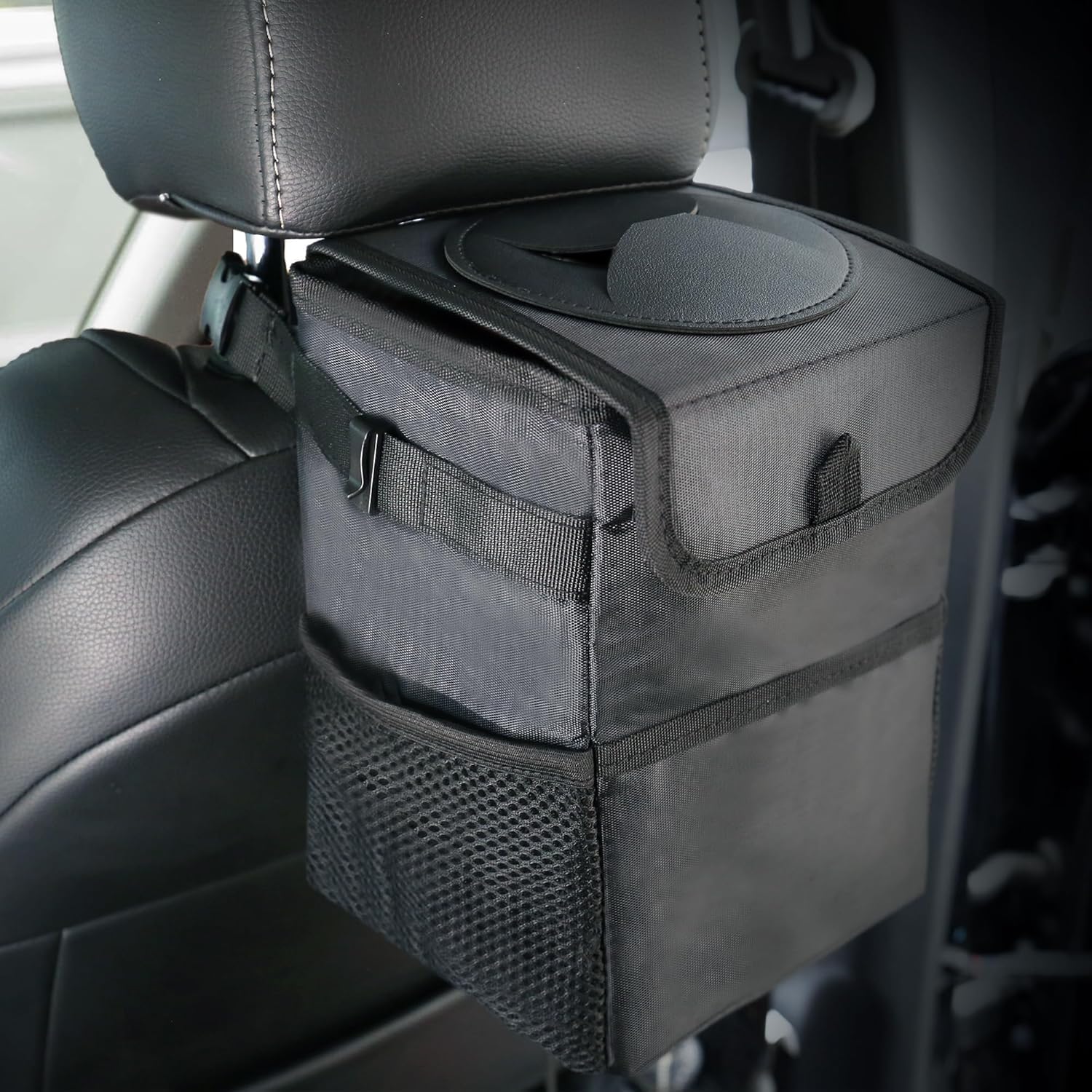 Waterproof Car Trash Can With Lid - 3-in-1-Autoprülleimer mit Deckel und wasserdichter Aufbewahrungstasche