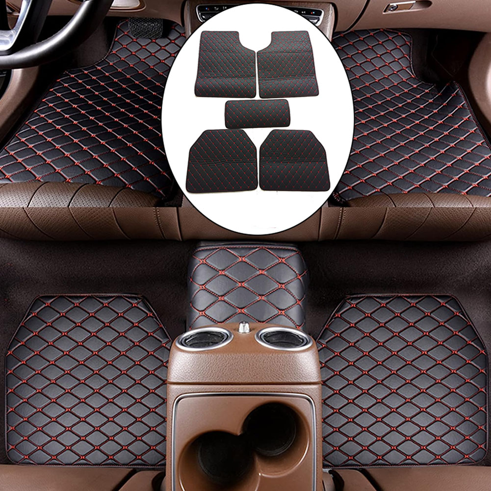 5 teile/satz Leder Auto Fußmat – Car Floor Mats Universal Waterproof Leather Bewertung und Preis