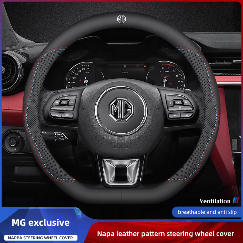 1 Stück Napa-Leder Lenkradbezu – Car Steering Wheel Cover Anti Slip Breathable Bewertung und Preis