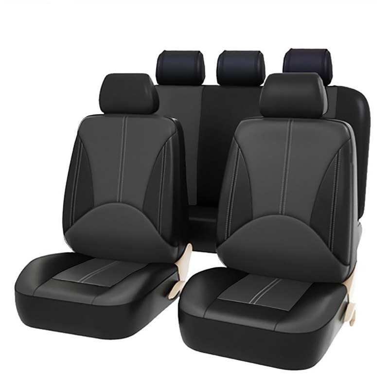 Universelle Schwarze PU-Leder  – Leather Car Seat Covers Full Set Universal Bewertung und Preis